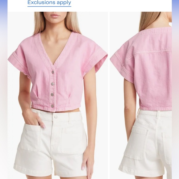 Madewell denim capsleeve top - Picture 6 of 6